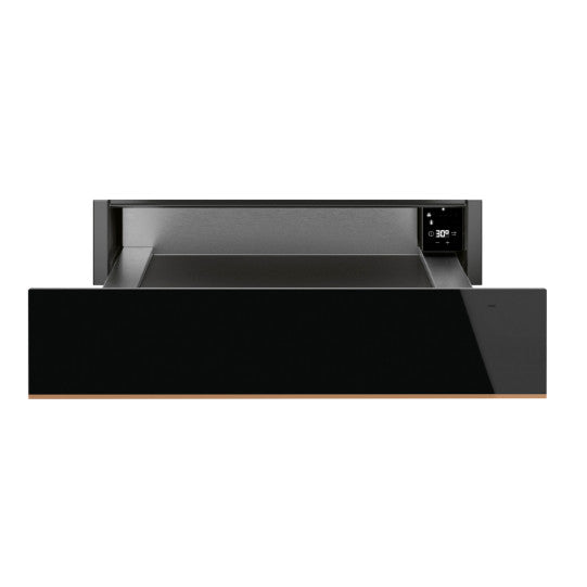 CASSETTO SCALDAVIVANDE 60H15 NERO/RAME DOLCE STIL Des. SMEG^
